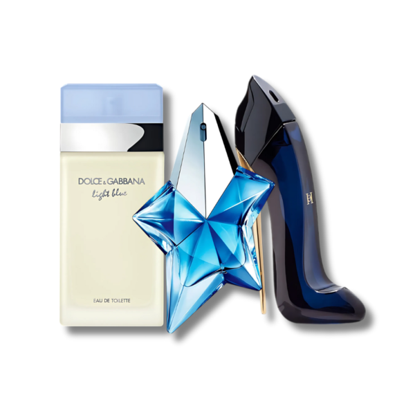 Set 3 Perfumes Light Blue, Good Girl e Angel 100ml