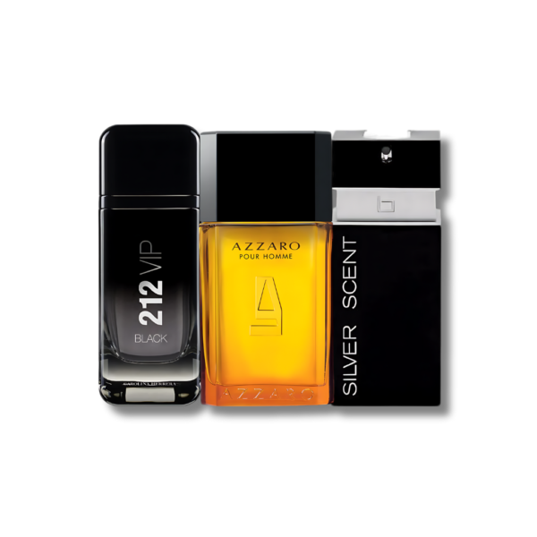 Set 3 Perfumes Silver Scent, Azzaro e 212 Vip Black 100ml