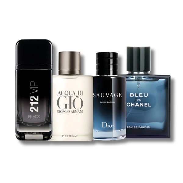 Set 4 Perfumes Giorgio Armani,212 vip black,Sauvage e Bleu de Chanel 100ml