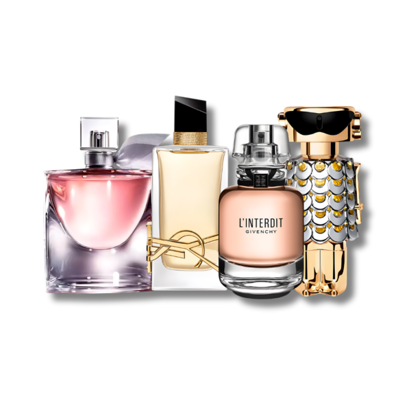 Set 4 perfumes  Libre, Fame, Línterdit e La vie est belle 100ml