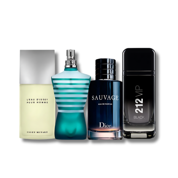 Set 4 Perfumes L'eau D'issey, 212 VIP Black, Le Male e Sauvage 100ml
