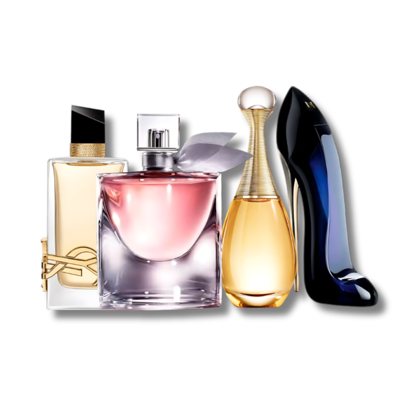 Set 4 perfumes Libre,Jadore,La vie est belle e Good girl 100ml