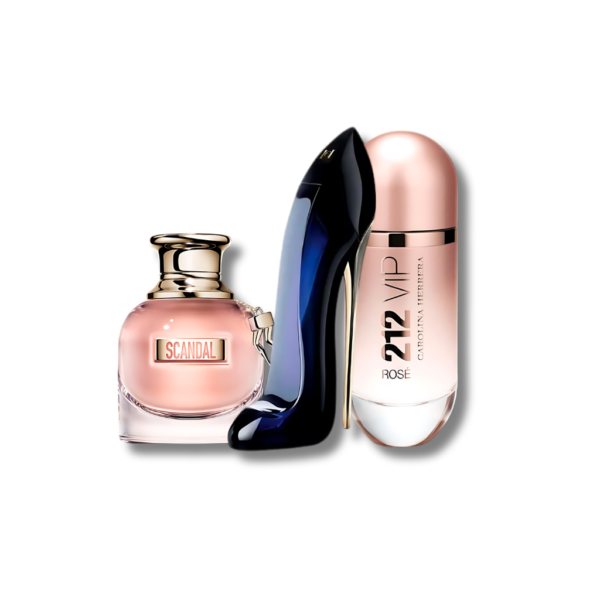 Set 3 Perfumes Scandal, Good Girl e 212 Rose 100ml